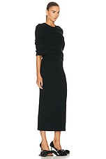 FWRD Renew Loewe Cape Dress in Black, view 2, click to view large image.