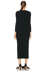 FWRD Renew Loewe Cape Dress in Black, view 3, click to view large image.