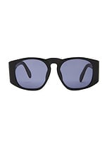 FWRD Renew Chanel Tinted Oversized Sunglasses in Black, view 1, click to view large image.