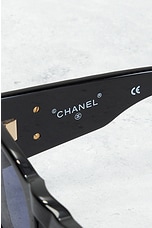 FWRD Renew Chanel Tinted Oversized Sunglasses in Black, view 5, click to view large image.