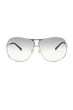 FWRD Renew Chanel Gradient Shield Sunglasses in Grey, view 1, click to view large image.