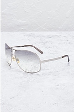 FWRD Renew Chanel Gradient Shield Sunglasses in Grey, view 2, click to view large image.