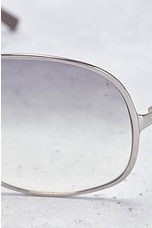 FWRD Renew Chanel Gradient Shield Sunglasses in Grey, view 7, click to view large image.