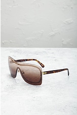 FWRD Renew Chanel Interlocking CC Logo Aviator Sunglasses in Brown, view 2, click to view large image.