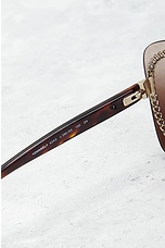 FWRD Renew Chanel Interlocking CC Logo Aviator Sunglasses in Brown, view 5, click to view large image.