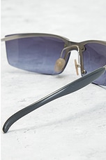 FWRD Renew Chanel Interlocking CC Logo Shield Sunglasses in Blue, view 7, click to view large image.