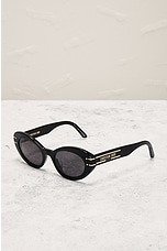 FWRD Renew Dior Cat Eye Tinted Sunglasses in Black, view 2, click to view large image.