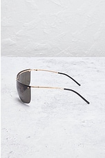 FWRD Renew Gucci Tinted Shield Sunglasses in Black, view 3, click to view large image.