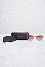 FWRD Renew Versace Tinted Cat Eye Sunglasses in Pink, view 8, click to view large image.