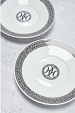 FWRD Renew Hermes Mosaique Cup And Saucer Set of 2 in White, view 3, click to view large image.