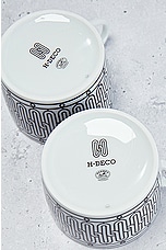 FWRD Renew Hermes Mosaique Cup And Saucer Set of 2 in White, view 4, click to view large image.