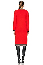 FWRD Renew Chanel Cashmere Cardigan in Red, view 3, click to view large image.