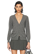 FWRD Renew Dior Knit Cardigan in Grey, view 1, click to view large image.