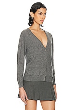 FWRD Renew Dior Knit Cardigan in Grey, view 2, click to view large image.