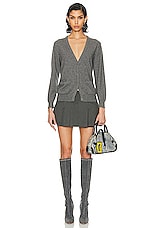 FWRD Renew Dior Knit Cardigan in Grey, view 4, click to view large image.
