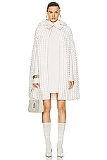 FWRD Renew Saint Laurent Cape Poncho in Ivory, view 2, click to view large image.
