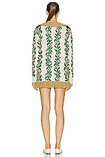FWRD Renew Gucci Floral Ruffle Cardigan in Cream, view 3, click to view large image.