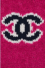 FWRD Renew Chanel Teddy Sweater in Pink, view 5, click to view large image.