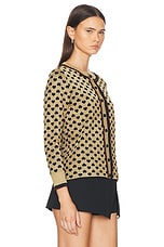 FWRD Renew Gucci Heart Cardigan in Yellow, view 2, click to view large image.
