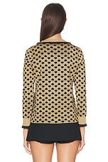 FWRD Renew Gucci Heart Cardigan in Yellow, view 3, click to view large image.
