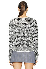 FWRD Renew Chanel Cotton Knit Sweater in Grey, view 4, click to view large image.