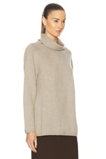 FWRD Renew Chanel Turtleneck Sweater in Beige, view 2, click to view large image.
