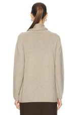 FWRD Renew Chanel Turtleneck Sweater in Beige, view 3, click to view large image.