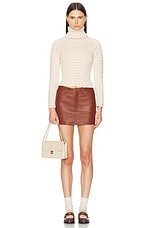 FWRD Renew Chanel Chocolate Bar Turtleneck Sweater in Ivory, view 4, click to view large image.
