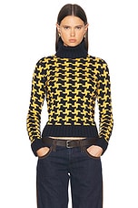 FWRD Renew Celine Knit Turtleneck Sweater in Yellow, view 1, click to view large image.