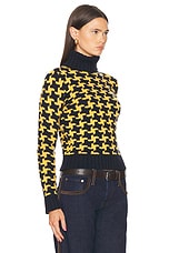 FWRD Renew Celine Knit Turtleneck Sweater in Yellow, view 2, click to view large image.