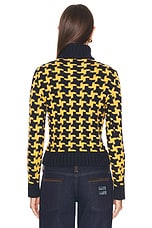 FWRD Renew Celine Knit Turtleneck Sweater in Yellow, view 3, click to view large image.