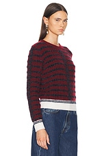 FWRD Renew Chanel Coco Mark Sweater in Red, view 2, click to view large image.