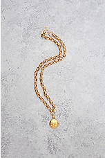 FWRD Renew Chanel Coco Mark Pendant Necklace in Gold, view 2, click to view large image.
