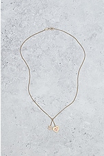 FWRD Renew Chanel Coco Mark Heart Necklace in Light Gold, view 2, click to view large image.