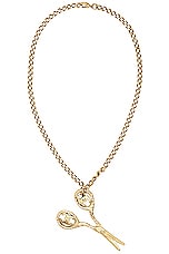 FWRD Renew Chanel Scissor Necklace in Gold, view 1, click to view large image.