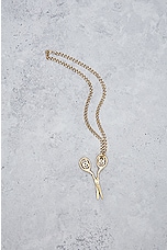 FWRD Renew Chanel Scissor Necklace in Gold, view 2, click to view large image.