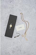 FWRD Renew Chanel Scissor Necklace in Gold, view 9, click to view large image.