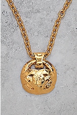 FWRD Renew Chanel 1994 Large Quilted CC Pendant Necklace in Gold, view 3, click to view large image.
