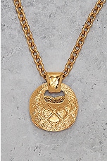 FWRD Renew Chanel 1994 Large Quilted CC Pendant Necklace in Gold, view 4, click to view large image.