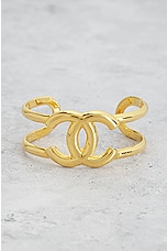 FWRD Renew Chanel Coco Mark Gold Bangle in Gold, view 2, click to view large image.
