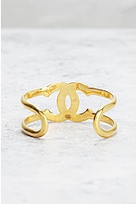 FWRD Renew Chanel Coco Mark Gold Bangle in Gold, view 3, click to view large image.
