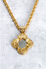 FWRD Renew Chanel Mirror Necklace in Gold, view 3, click to view large image.