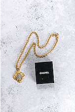 FWRD Renew Chanel Mirror Necklace in Gold, view 6, click to view large image.