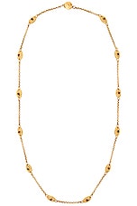 FWRD Renew Chanel Stone Long Chain Necklace in Gold, view 1, click to view large image.