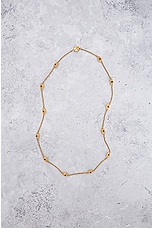 FWRD Renew Chanel Stone Long Chain Necklace in Gold, view 2, click to view large image.