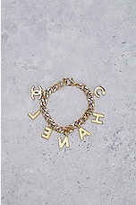 FWRD Renew Chanel Logo Chain Bracelet in Gold, view 3, click to view large image.