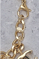 FWRD Renew Chanel Logo Chain Bracelet in Gold, view 4, click to view large image.