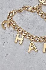 FWRD Renew Chanel Logo Chain Bracelet in Gold, view 6, click to view large image.