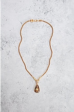 FWRD Renew Chanel 1997 CC Stone Necklace in Gold, view 2, click to view large image.