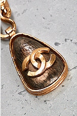 FWRD Renew Chanel 1997 CC Stone Pendant Necklace in Gold, view 8, click to view large image.